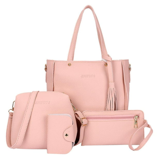 Bolsa 4 unids/set de hombro de compras correa ajustable PU dinero billetera mujeres para regalos JShteea Para Estrenar