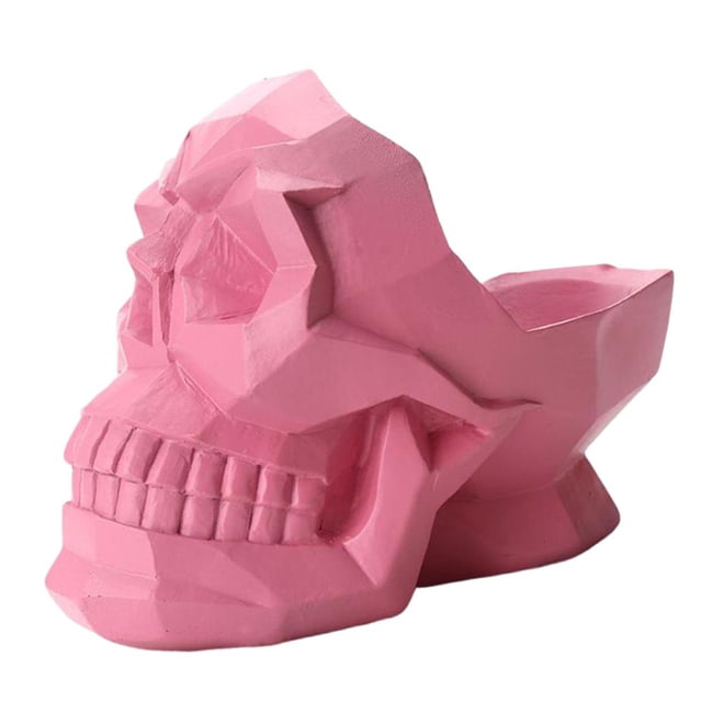 Soporte multifuncional para teléfono Sunnimix con cráneo de resina 3D Rosado