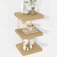 thumbnail image 3 of Floating Shelves  Deep Floating Shelf Wall Mounted  Wall Shelves  Rustic Deep Bookshelf  Extra Deeper &amp; Thicker Display Shelves for Bedroom  Living Room    Set of, 3 of 6