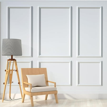 Peel and Wall Molding Kit 6-Frame Premade, Ready-to-Assemble Wall Moulding Panel Frame, Self Wainscoting Panels, Accent Molding Trim for Interior Walls Decor