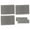 Grey, variant on Abbracc Felt Sheet Cut and Sew Dollhouse Miniature Roofing for Kids DIY Sewing Craft Grey