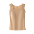 thumbnail image 5 of yeiolnoer Tank Tops with Built in Bras Square Neck Strechy Sleeveless Slim Fit Tops Camisole Workout Tops for Women, 5 of 7