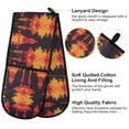 thumbnail image 4 of Dailycode Double Sided Oven Mitt with Loop Heat Resistant Kitchen Long Potholders 7" x 35" Abstract Fire Shapes, 4 of 6