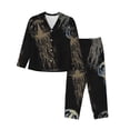 thumbnail image 1 of Balery Jellyfish Conjunto de Pijama con Estampado para Mujer, Conjunto de Dos Piezas con Manga Larga, Ropa de Dormir Suave con Bolsillos, Pijamas Cómodos-XX-Large, 1 of 7
