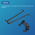 thumbnail image 3 of Unique Bargains Folding Table Legs, 4 Pack 18cm(7.1') Metal Foldable Coffee Table Legs, Black, 3 of 6