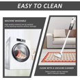 thumbnail image 5 of 2 PCS Farmhouse Kitchen Mats and Rug Set - Vintage Water Absorb Microfiber Kitchen Rug Non Skid Washable for Bathroom Laundry Room 17"x29.5"+17"x47", Orange&Red, 5 of 6