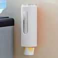 thumbnail image 2 of THLKIF Cup Dispenser, Wall Mount Water Cooler Cup Dispenser Disposable Paper and Plastic Cups, Pull Type Cup Holder for Bathroom, Office, Break Room, Gym, White, 2 of 4