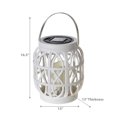 thumbnail image 2 of LED Solar Basket Weave Lantern With Faux Candle White, 2 of 3