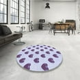 thumbnail image 4 of Ahgly Company Machine Washable Indoor Rectangle Transitional Lavender Blue Area Rugs, 3' x 5', 4 of 7