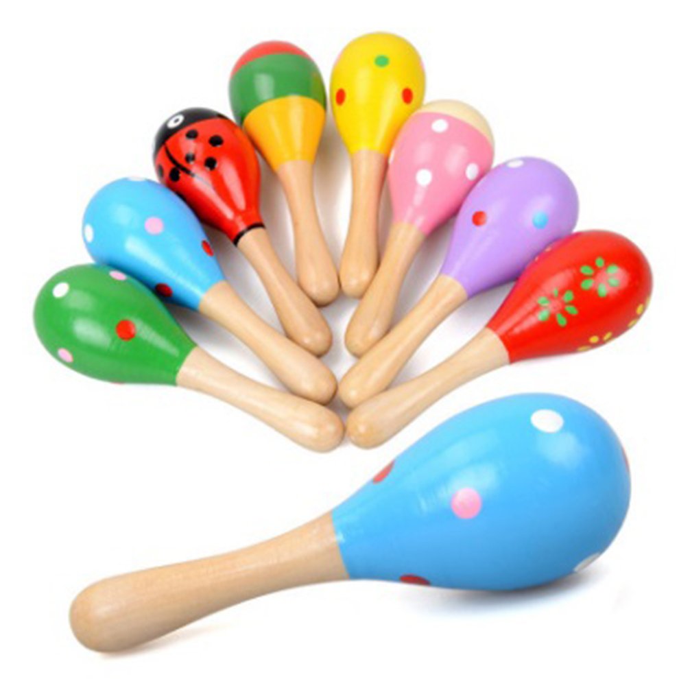 Loveolvido Enfants Bebe Jouet En Bois Maracas Rumba Shakers Fete Musicale Hochets Chaud Jouets D Eveil Et 1er Age Jouets D Eveil Dwteam In