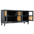 thumbnail image 7 of Antique Dark Grey Sideboard with Rattan Doors - Adds Elegance to Dining Areas, 7 of 7