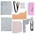 thumbnail image 2 of Conjunto de paquete de materiales, bolso semiacabado en forma de oso de cuero para billetera, bolsa para tarjetas, sublimación, Color madera, 2 of 8