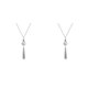 thumbnail image 1 of Collar de perlas Qarigey joyería estética larga ajustable con borlas Plata 2piezas, 1 of 6