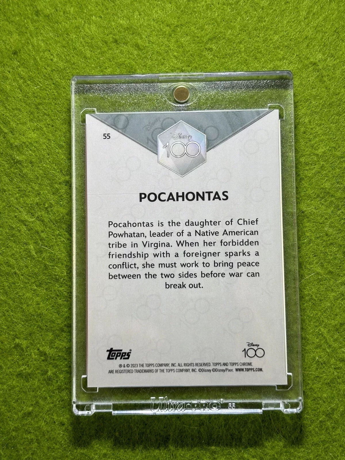 POCAHONTAS Disney 100 PINK REFRACTOR CARD #/399 SP 2023 Topps