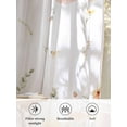 thumbnail image 6 of Sheer Curtains 54 Inch Length, Watercolor Wildflowers Semi Sheer Curtains Light Filtering Window Treatment, Farmhouse Botanical Floral Herbs Privacy Voile Drapes for Living Room Bedroom 52x54 Inch, 6 of 7