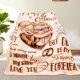 thumbnail image 3 of LHSHID Wedding Anniversary Blanket 1 Year for Women Men Happy 1st Anniversary Soft Throw Blanket Romantic Gift for Couple Wife Husband 60"x80", 3 of 7