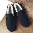 thumbnail image 3 of Winter Snow Boots for Men Comfortable Warm Fleece Lined Suede Slip on Penny Loafers Flats Walking Ankle Booties, 3 of 6