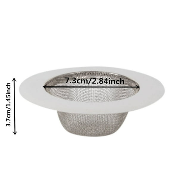 Xihbxyly Colador de Fregadero de Acero Inoxidable, Filtro de Drenaje Avanzado, Diseño de Malla Antiadherente, Evita Obstrucciones, Apto para Cocina, Baño y Lavandería, Fácil de Limpiar, 4 Tamaños Dis