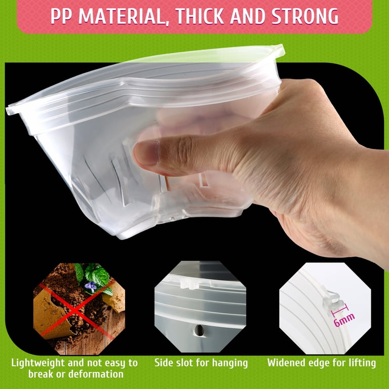 Fabulas 9-Pack Clear Orchid Pots with Drainage Holes photo 2