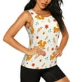 thumbnail image 2 of Gaeub Squirrel Maple Leaves And Nuts Women's Workout Tank Tops Lightweight Sleeveless Shirts for Women for Athletic Running Tennis Yoga - Small, 2 of 9