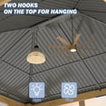 thumbnail image 5 of Howsvn 13 ft. x 15 ft Outdoor Hip Roof Spruce Wooden Gazebo, Heavy-duty Hard Top Steel Metal Roof Gazebo Pavilion, Weather Protected Permanent Canopy for Patio, Garden, Backyard, 5 of 10