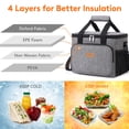 thumbnail image 2 of Bolsa de almuerzo Lifewit, grande, aislante, 15 L, gris, 24 latas, 2 of 7