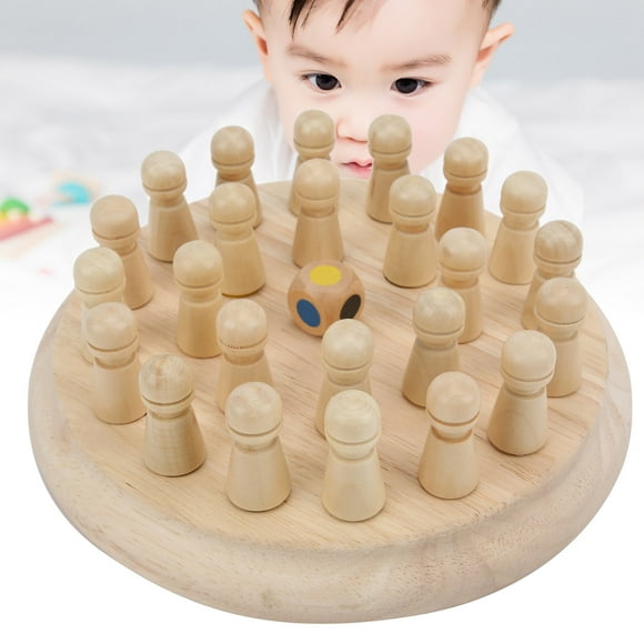 Wooden Memory Chess, Wooden Memory Games Block Board Durable Wooden Stick Chess Wooden Memory Chess Toy for School