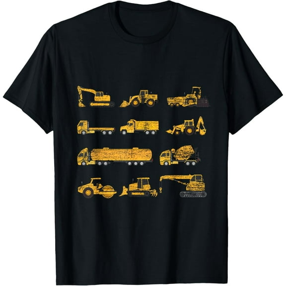 Playful Comfort Tee - Construction Worker Toddler Boys Kids Excavator T-Shirt