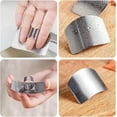 thumbnail image 3 of Finger Guard, Multifunctional Stainless Steel Finger Protector for Cutting Food Slicing Finger Guard, Premium Slicing Tool Guard Finger Protector, Great for Chopping Vegetables (Double Fingers, 2PCS), 3 of 7