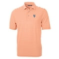 thumbnail image 2 of Men's Cutter & Buck Orange New York Mets Big & Tall Virtue Eco Pique Stripe Recycled DryTec Polo, 2 of 3
