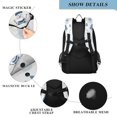 thumbnail image 4 of FORMRS Unisex School Backpack 17" Student Travel Bag with Laptop Compartment, White Snowman, 4 of 7