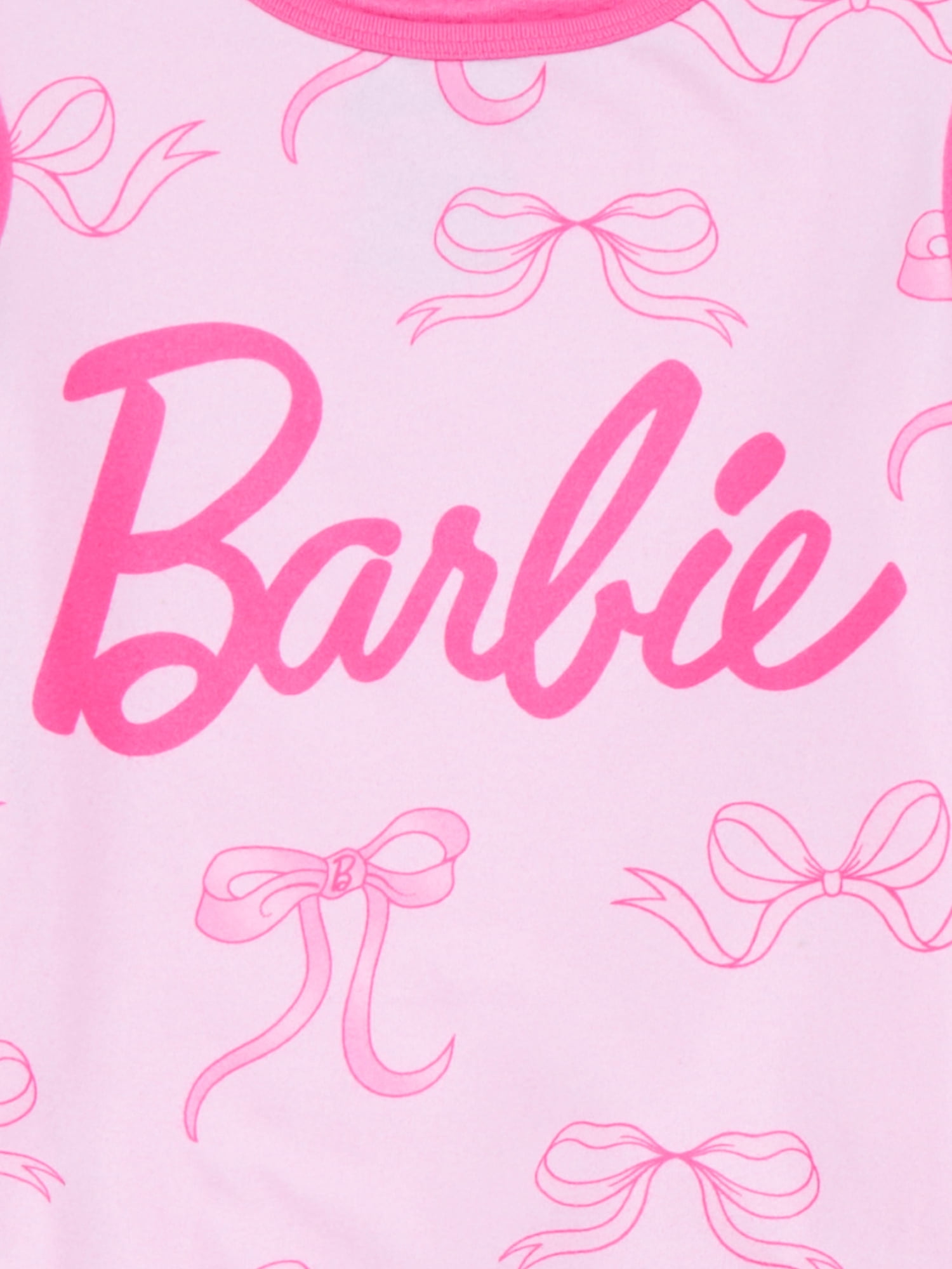Barbie Girls Long Sleeve Top and Pants, 2-Piece Pajama Set, Sizes 4-12