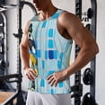 thumbnail image 5 of KLL French Bulldog Dog in a Bathtub Print Men's Muscle Gym Workout Stringer Tank Tops Bodybuilding Fitness T-Shirts Tank Tops Men-X-Large, 5 of 7