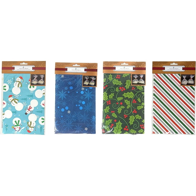 Northeast Home Goods Christmas Cookie Trays with Bags, Ribbons and Tags