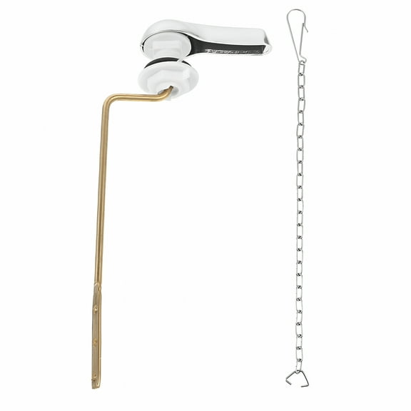 LAMIRO 1 Set Side Mount Toilet Flush Lever Replacement with Stainless Steel Flapper Chain Compatible with Most Toilet Tanks