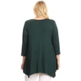 thumbnail image 4 of Women's Plus Size Solid Color Short Sleeve Tunic Top Relaxed Fit, 4 of 4