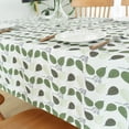 thumbnail image 4 of SHAR Rectangular Tablecloth Outdoor Table Resistant Cotton Tablecloth Stain Proof Canvas Fabric Printed Leaf Pattern Small Green Dining Table Picnic Party Garden 100X140cm, 4 of 4