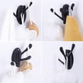 thumbnail image 3 of Towel Hook Matte Black 2 PCS, Metal Swivel Folding Robe Hook, Hand Towel Holder, Heavy Duty Clothes Hanger for Bathroom RV Wall Mount, 3 of 4