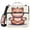 Cartoon Yoga Cat, variant on 3 Ring Zipper Binder with Shoulder Strap Waterproof Trapper Keeper 2 Inch D-Ring 500 Sheets Capacity Cute Bear in Airplane