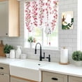 thumbnail image 5 of Butterfly Flower Tie Up Curtains for Windows, Balloon Window Shades, Watercolor Farmhouse Country Pink Floral Kitchen Window Treatments Roll Up Curtain for Basement/Nursery 52"x45", 5 of 8