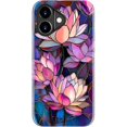thumbnail image 1 of wonima44 for iPhone 17 Case, Wireless Charging Compatible, Dual-Layer Soft Silicone + Hard Shell with Cute Aesthetic Wildflower Design,Protective Phone Cover for Women - Vibrant Lotus Flower, 1 of 1