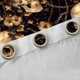 thumbnail image 4 of Homewish Spooky Halloween Skull Kitchen Curtains,Baroque Goth Floral Black Out Curtains Pack of 2 (42x63 Each),Golden, 4 of 6