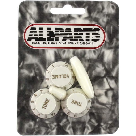 Allparts PK-0178 Complete Knob Set for Stratocaster, Parchment