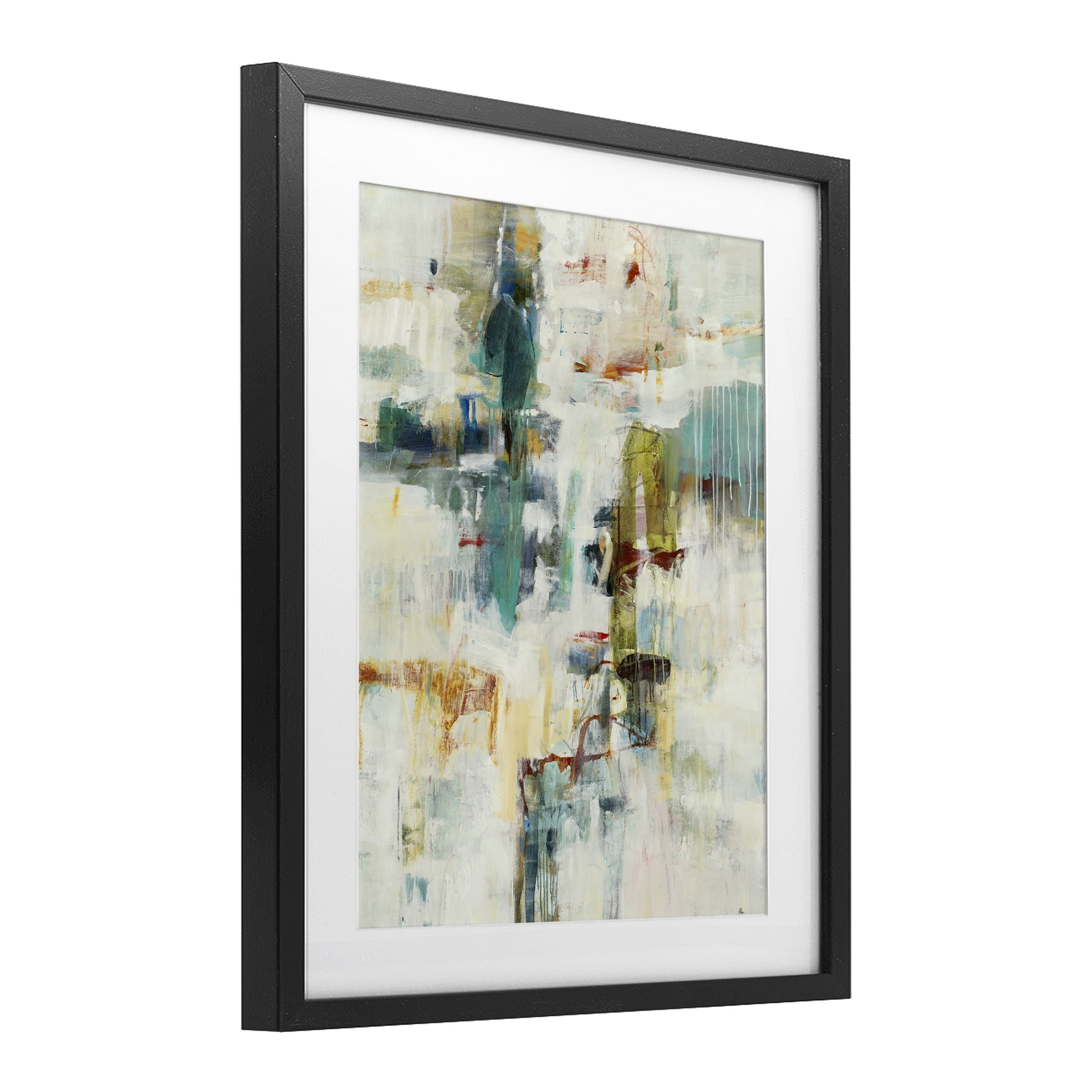 Stupell Industries Dynamic Paint Drips Black Framed Print Under Glass, design by Lisa Ridgers