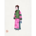 thumbnail image 2 of Vintage Chinese Clothing 12x14 Black Modern Framed Museum Art Print Titled - Lady in dress with winter hat, 2 of 4