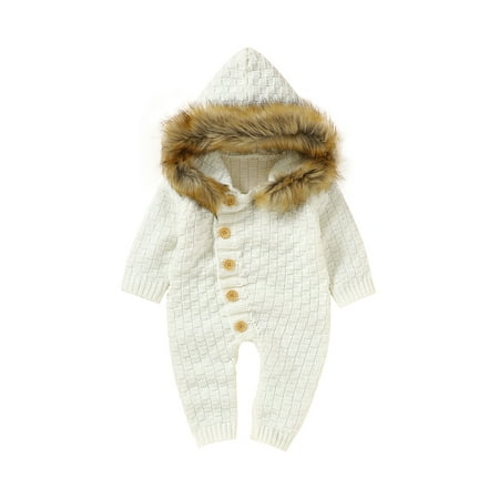 

Binpure Baby Girls Boys Knitted Romper Solid Color Long Sleeve Jumpsuit