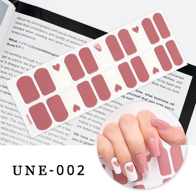 Pegatinas de uñas de diseño translúcido, personalizadas, resistentes al agua, pegatinas completas para uñas, pegatinas pequeñas de moda de colores frescos