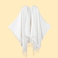 thumbnail image 3 of Resicozy Shawl Wraps Women Winter Knitted Scarf Fashion Solid Color Cardigan Cape Top Sweater Shawl Scarf White, 3 of 4