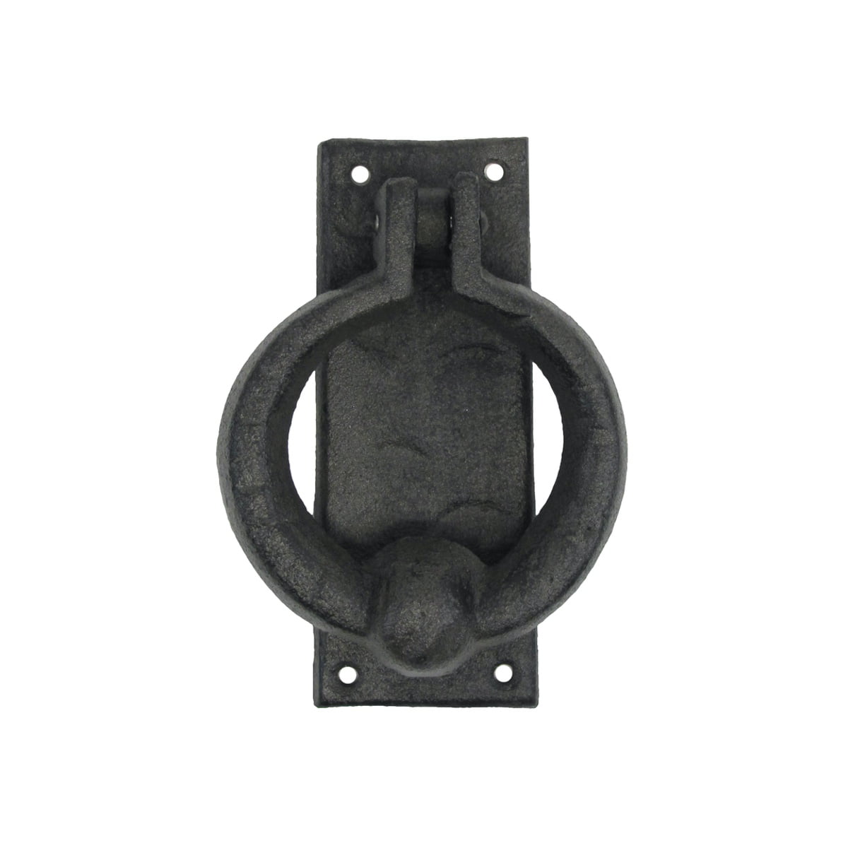 Yale Lock Cover,Pull & Door Knocker in Black Cast Iron AB159