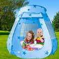 thumbnail image 4 of HLONK Ocean Ball Pool Princess House, Collapsible Star Tent, Play House Toys (1* Blue Children's Tent + 1* Star Light String Warm Light),Do Not Include Toy Balls, 4 of 5